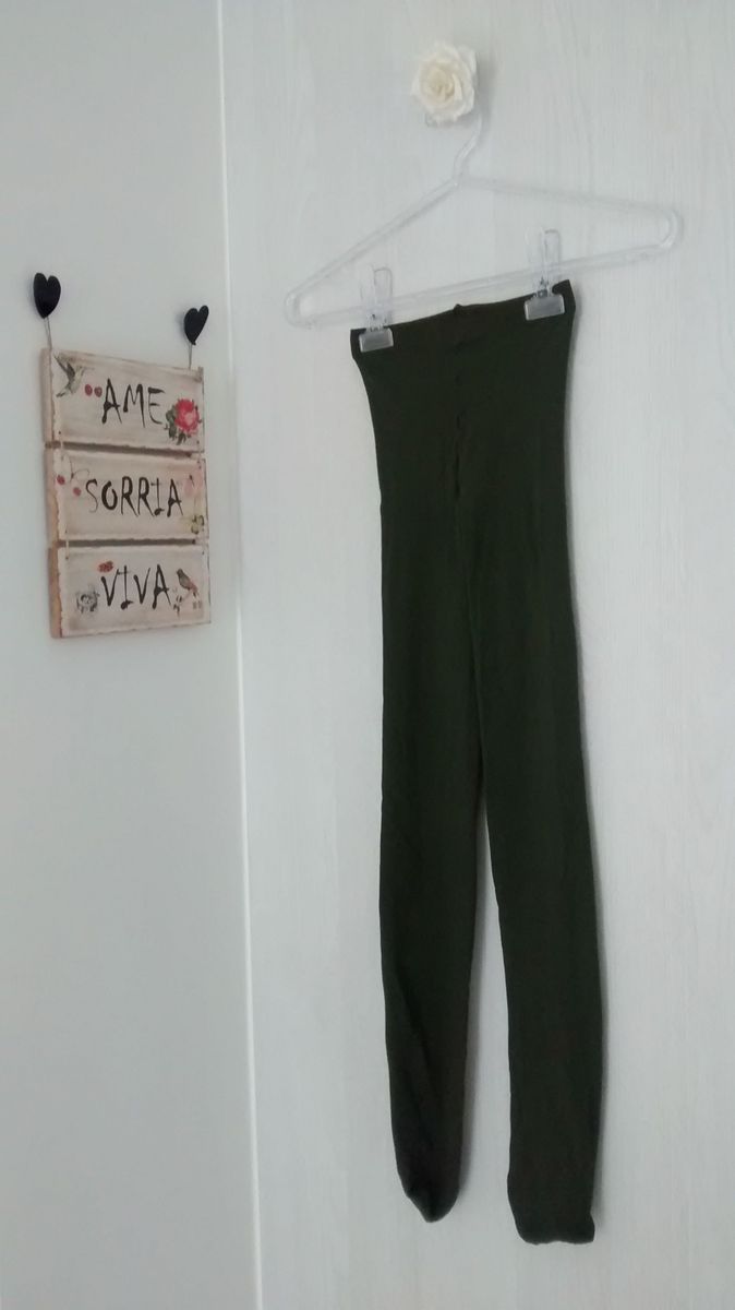 Meia Calça Verde Militar Lingerie Feminina Trifil Nunca Usado