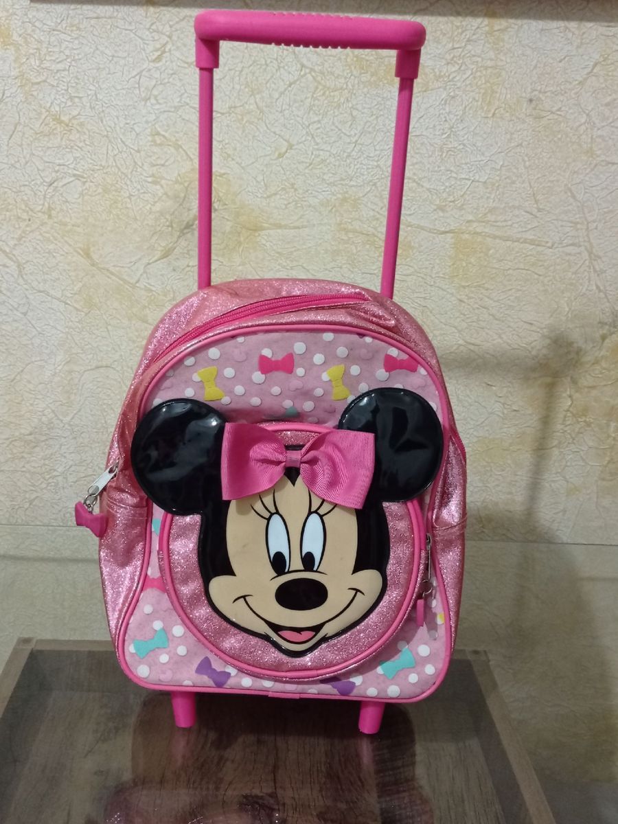 Mochila De Rodinhas Minnie Original Disney Item Infantil Disney