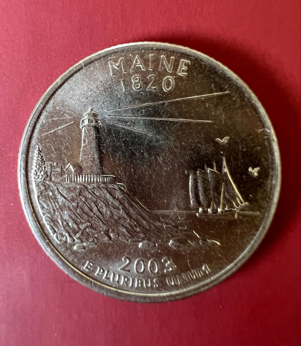 Moeda De D Lar Quarter Dollar Maine D Edi O Comemorativa