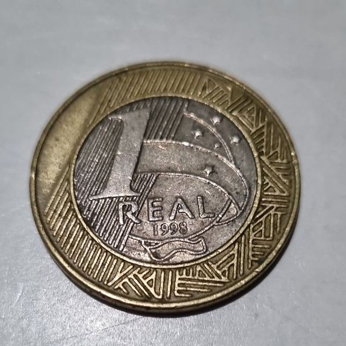 Moeda Um Real Reverso Normal Colecionador Produto Vintage E