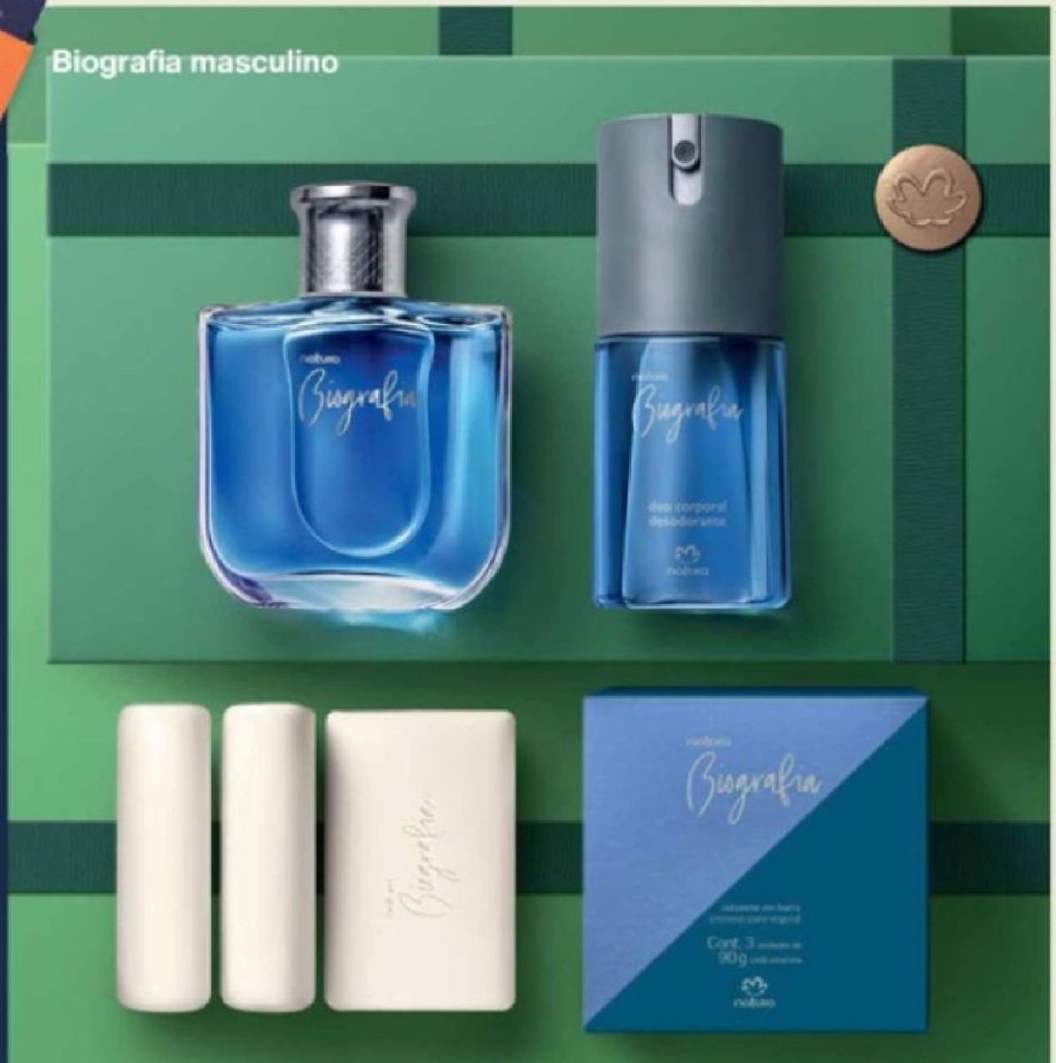 Natura Biografia Desodorante Colônia Masculino 100 Ml Kit Presente Dia