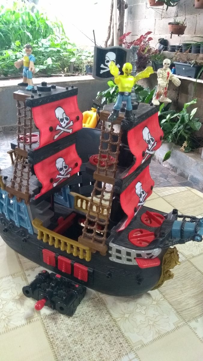 Navio Pirata Pesadelo Do Mar Imaginext Brinquedo Para Beb S Imaginext