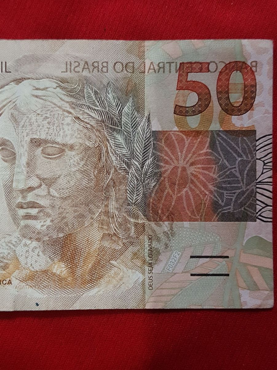 Nota Rara de 50 Reais Erro Na Impressão Móvel de Antiquário Usado