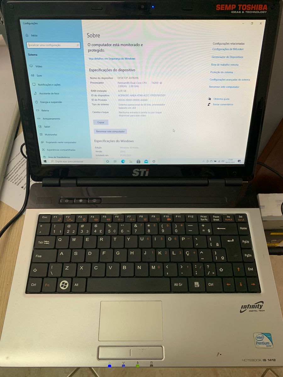 Notebook Sti Infinity Is Impec Vel Computador Notebook Semp