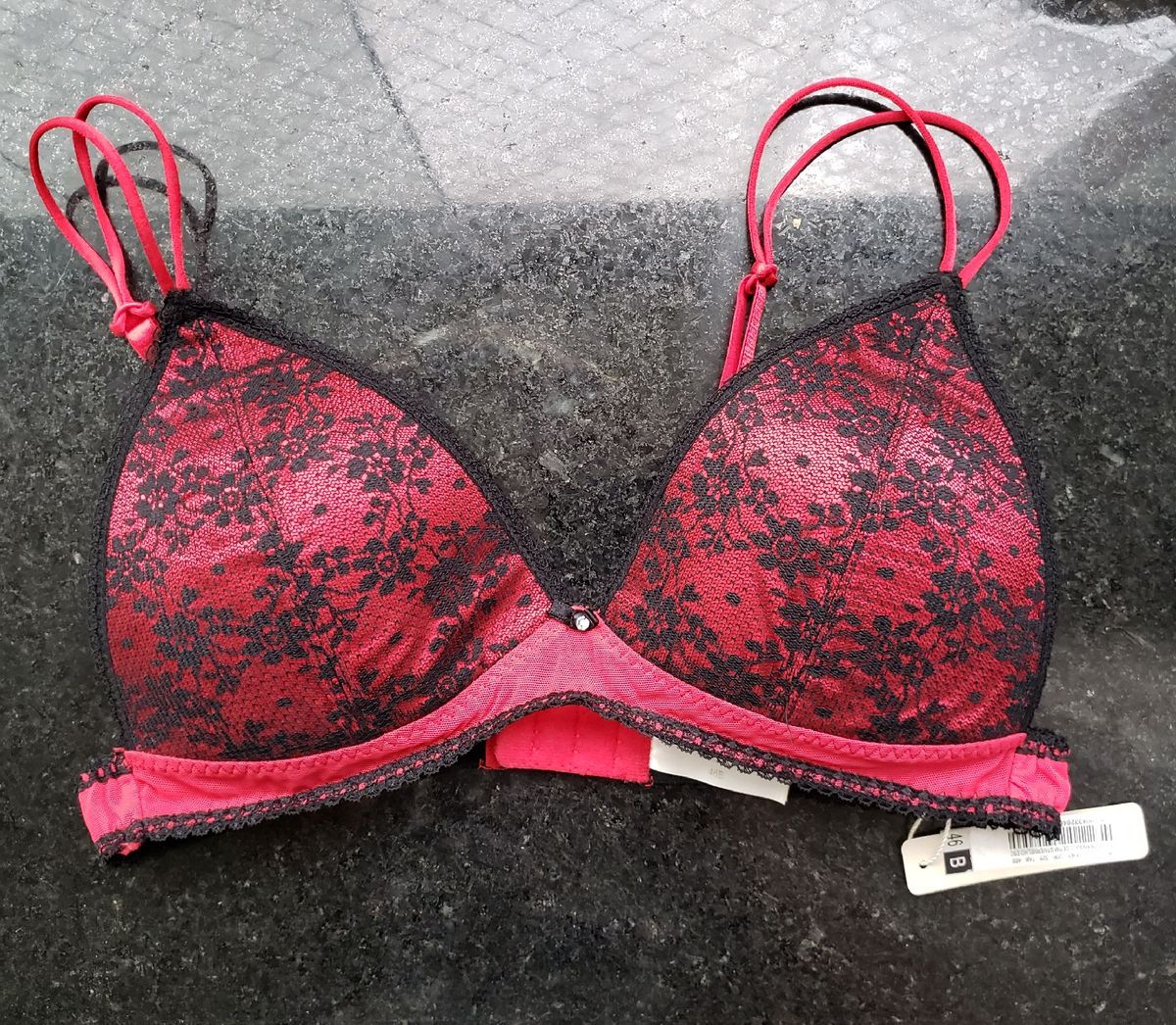 Novo Sutiã Vermelho Rendado Loungerie Lingerie Feminina Loungerie