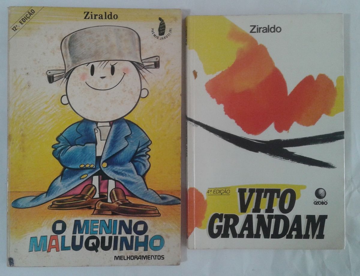 O Menino Maluquinho Vito Grandam Ziraldo 2 Volumes Livro Usado