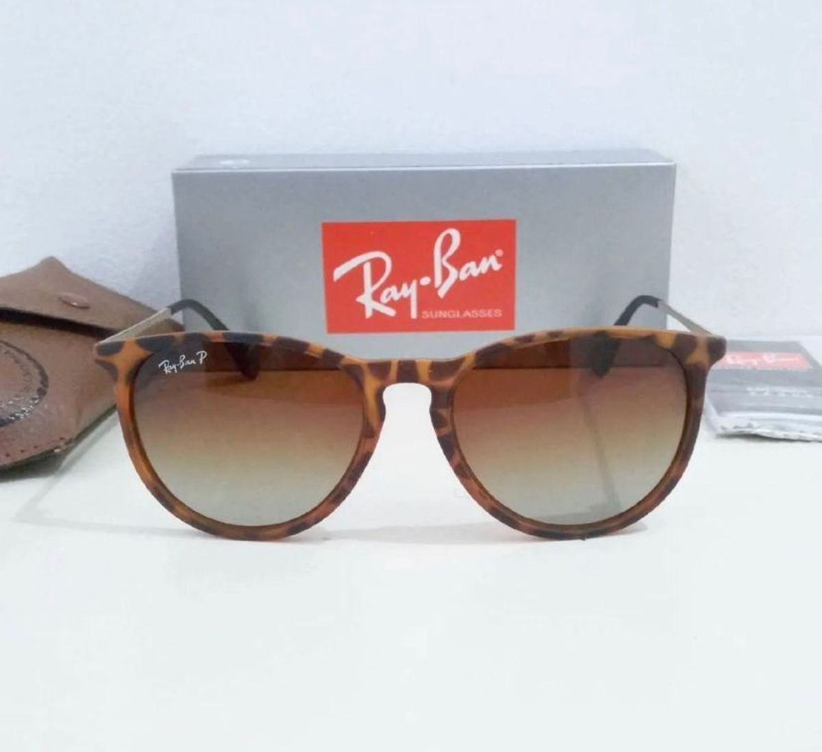 Óculos de Sol Ray Ban Érika Tartaruga Polarizado Feminino Óculos