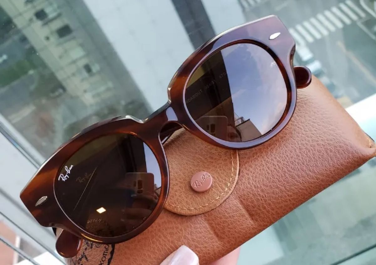 Óculos de Sol Ray Ban Roundabout Rb2192 Lançamento Marrom Feminino