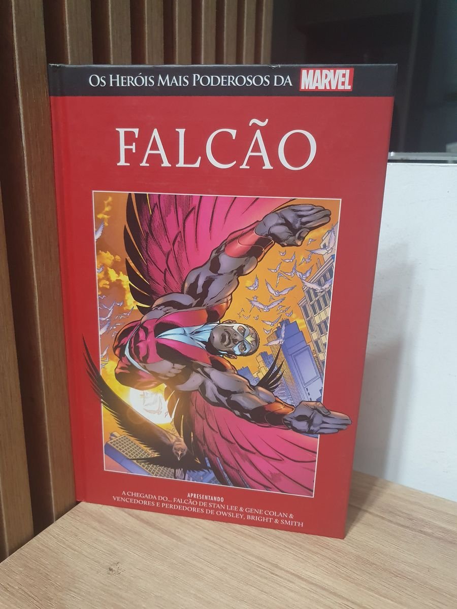 Os Heróis Mais Poderosos da Marvel Falcão Livro Salvat Usado