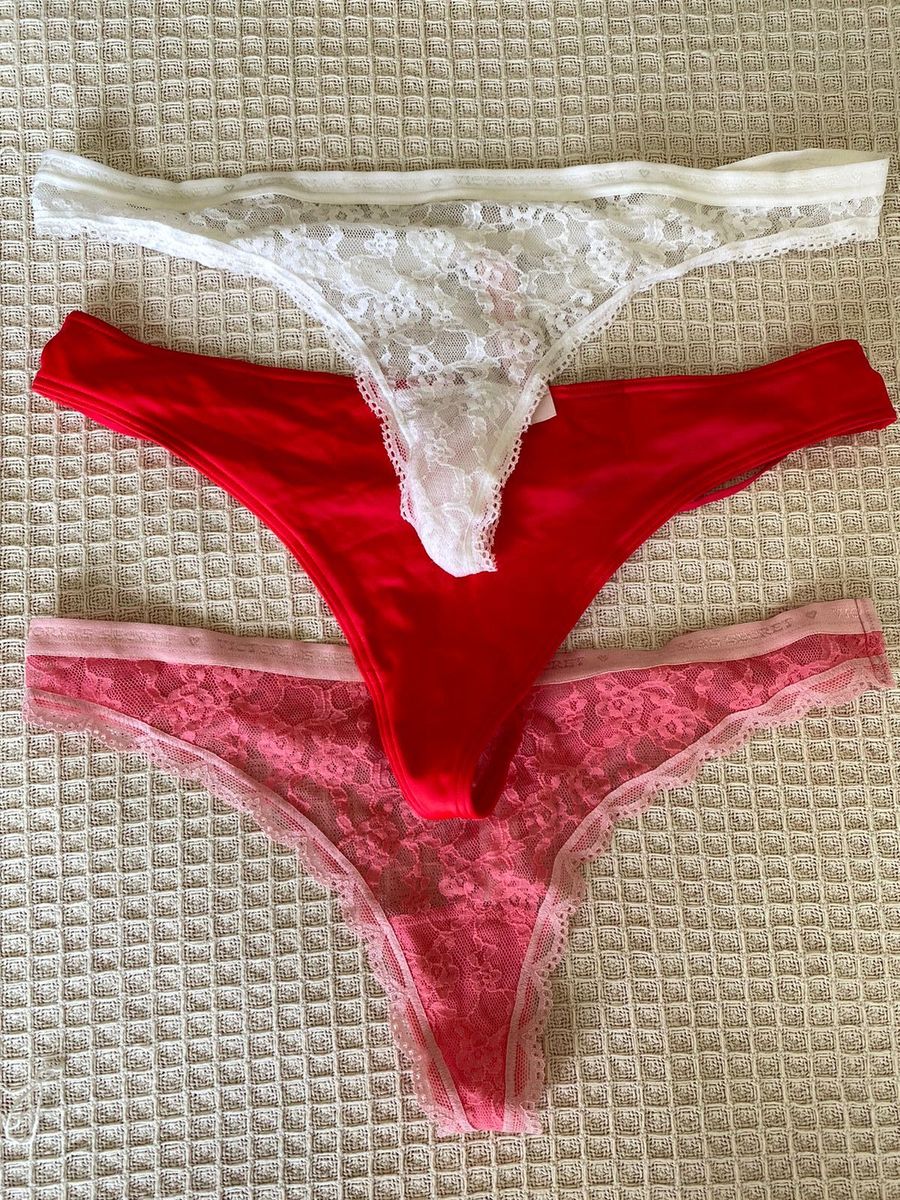 Pack Lingerie 3 Três Calcinhas Fio da Victoria s Secret Lingerie