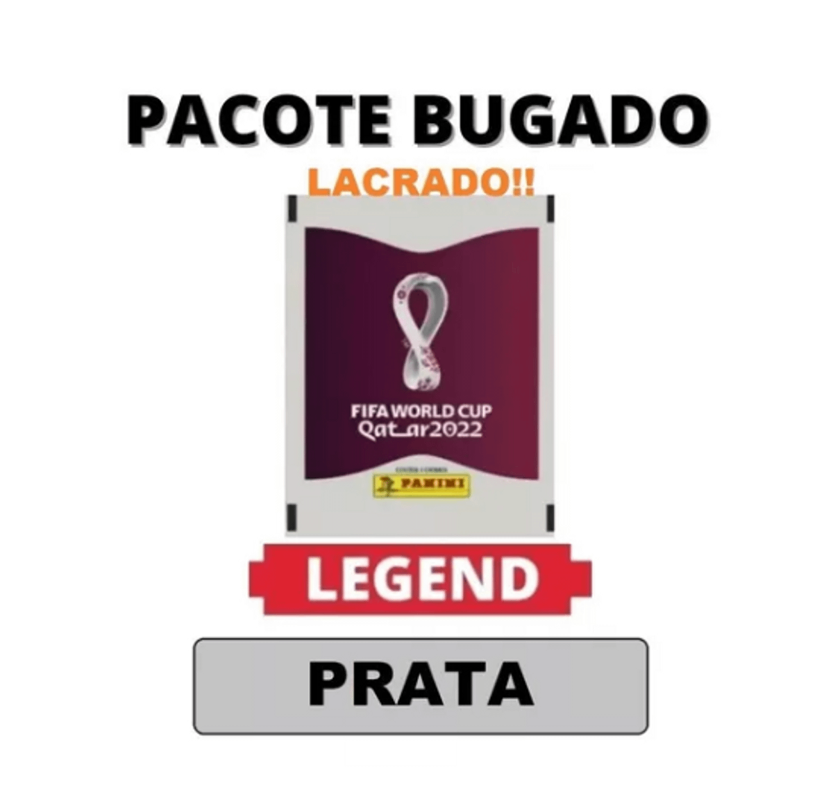 Pacotinho De Figurinha Bugado Prata Copa Legend Extra Cacareco