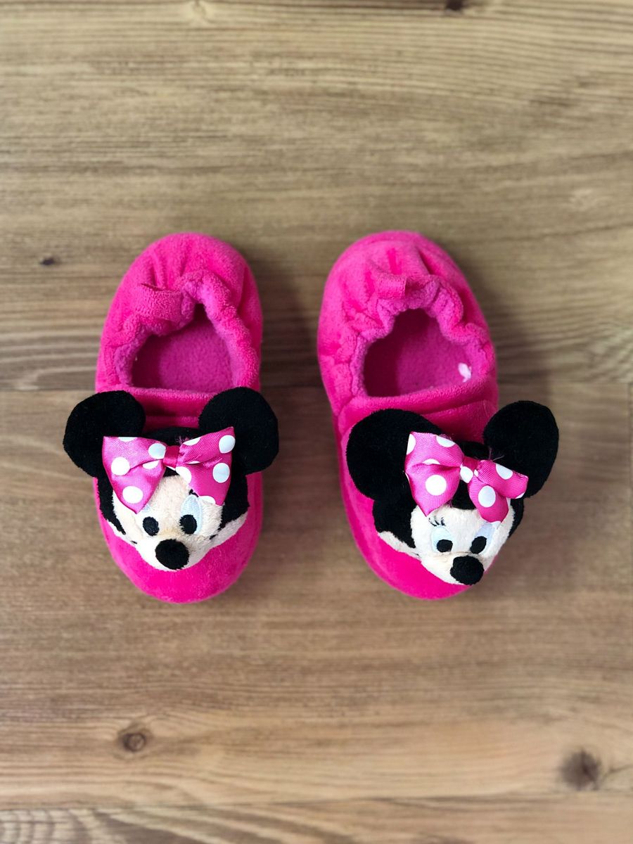 Pantufa Minnie Disney Cal Ado Infantil Para Meninas Disney Usado