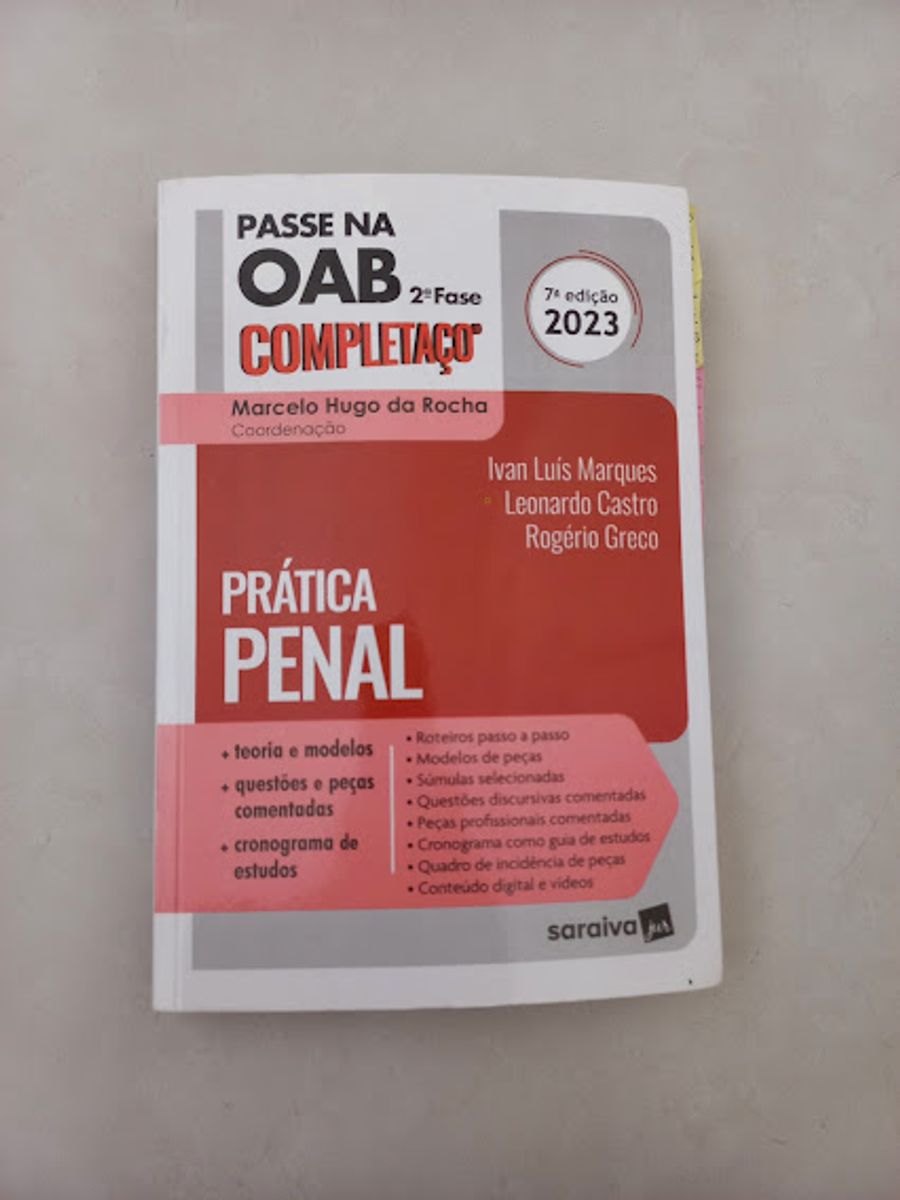 Passe Na Oab Completa O Fase Penal Livro Editora Saraiva