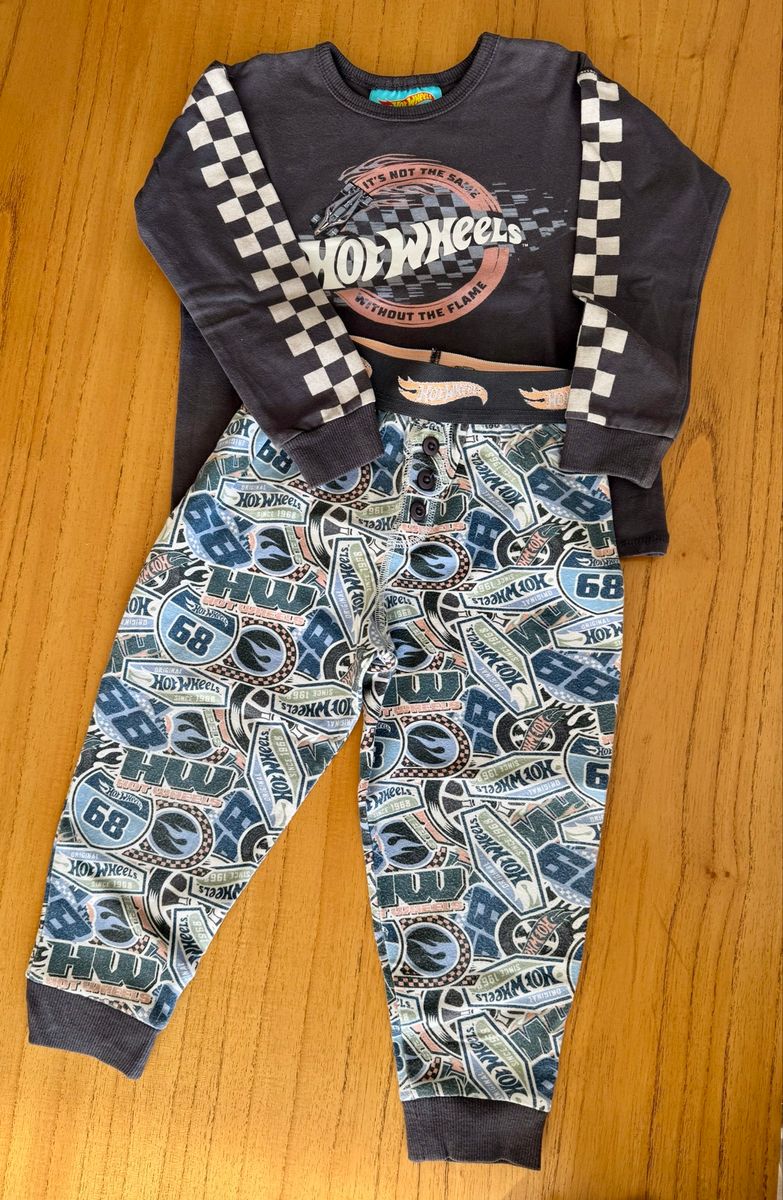 Pijama Hot Wheels 3 Anos Roupa Infantil Para Menino Hot Wheels Usado