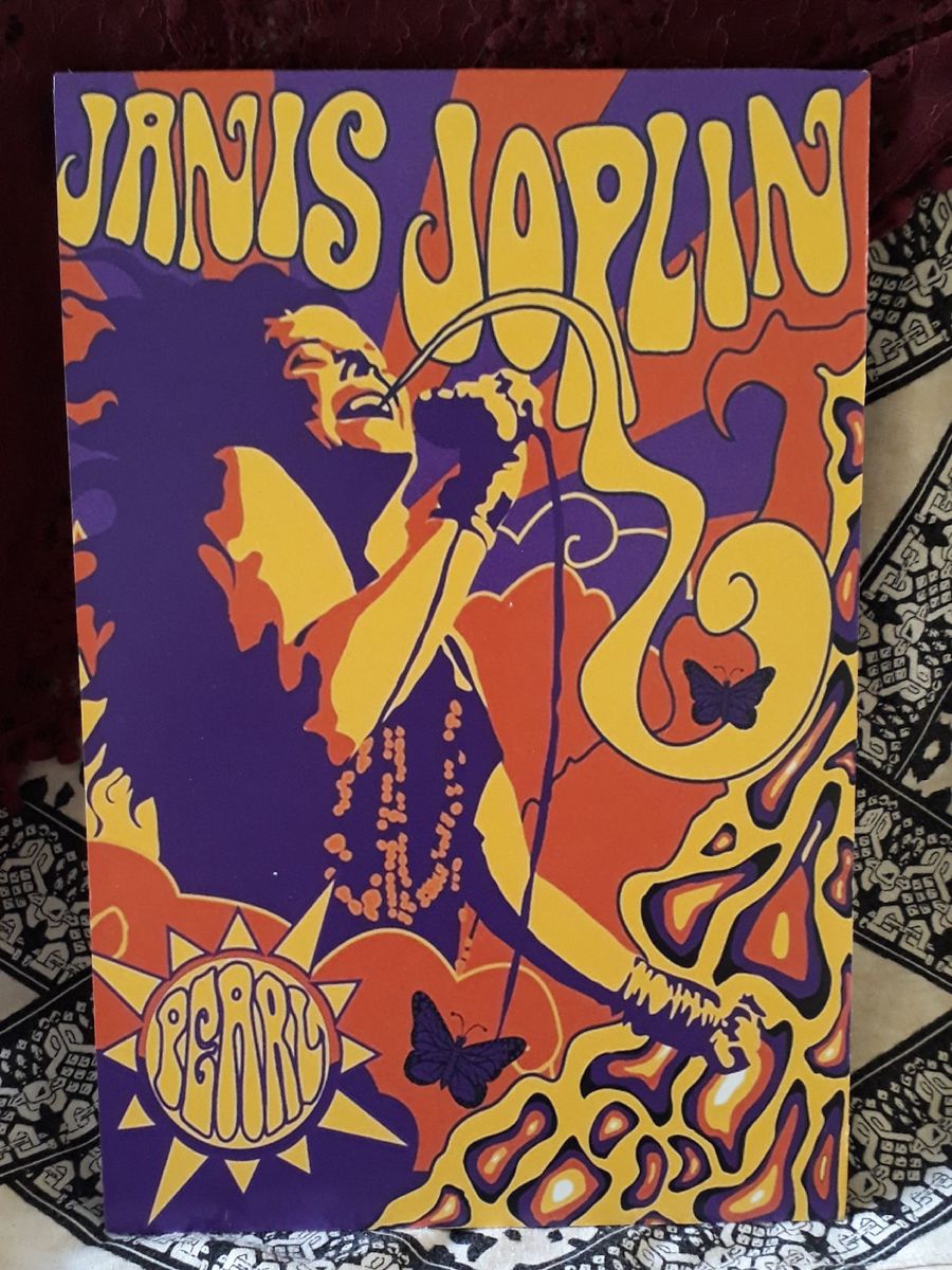Placa Decorativa Janis Joplin Item de Decoração Nunca Usado