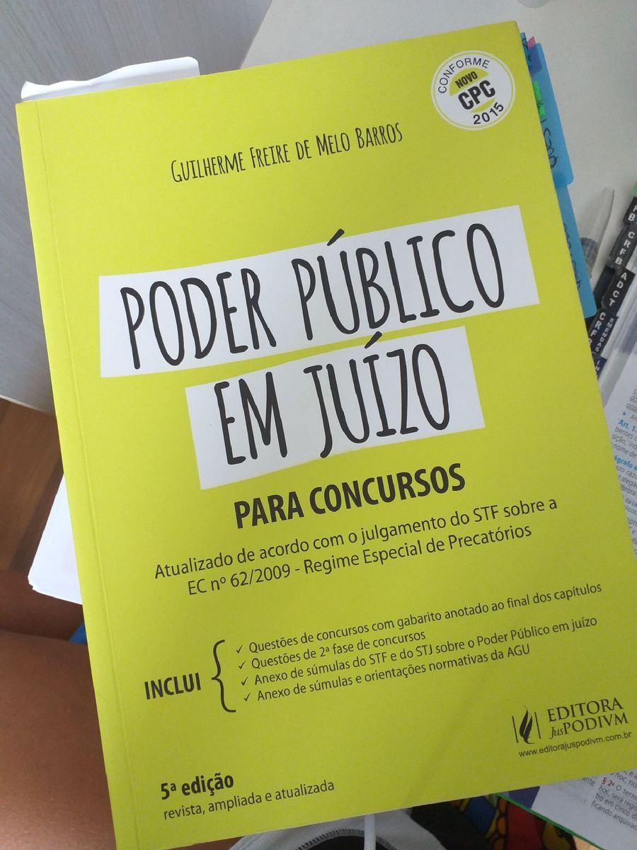 Poder Público em Juízo para Concursos Livro Juspodivm Usado 53287981