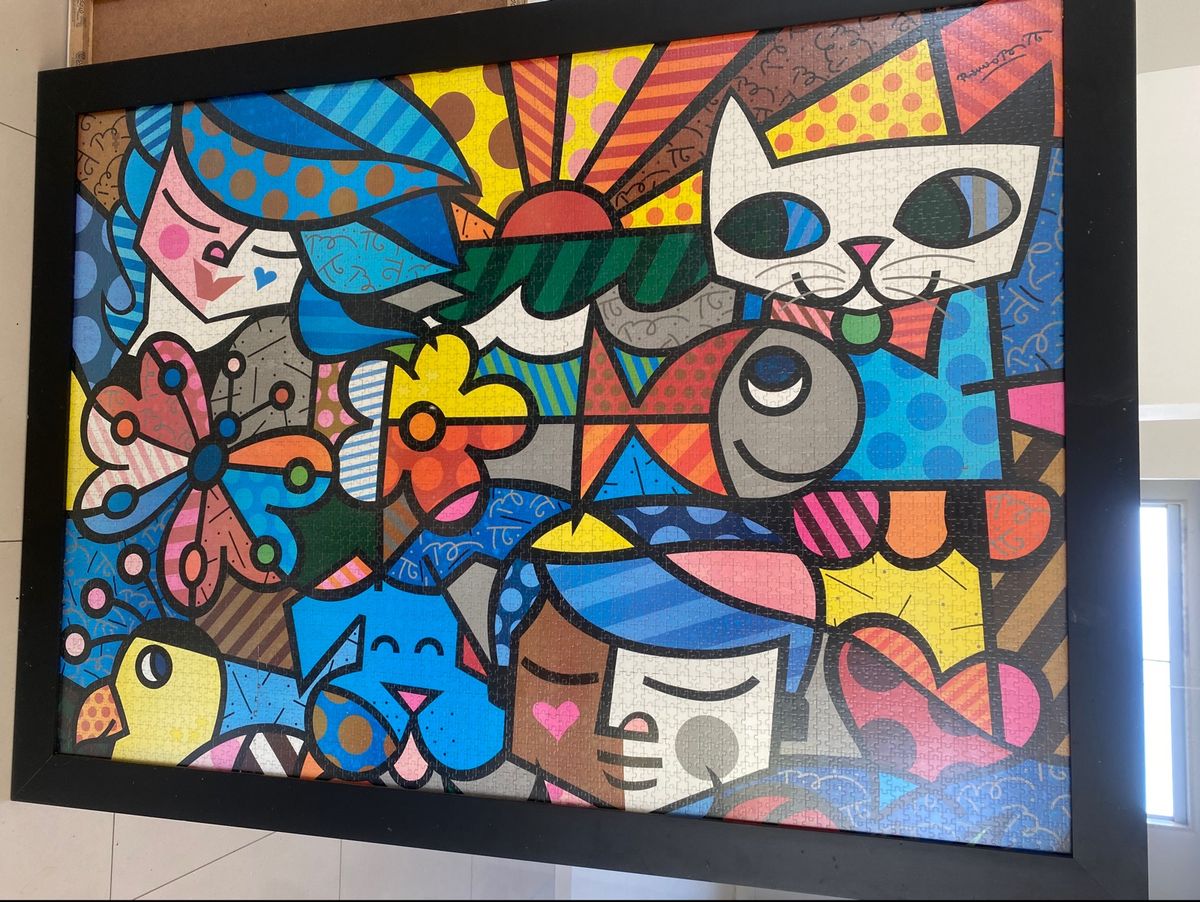 Quadro Quebra Cabe A Romero Britto Item De Decora O Usado