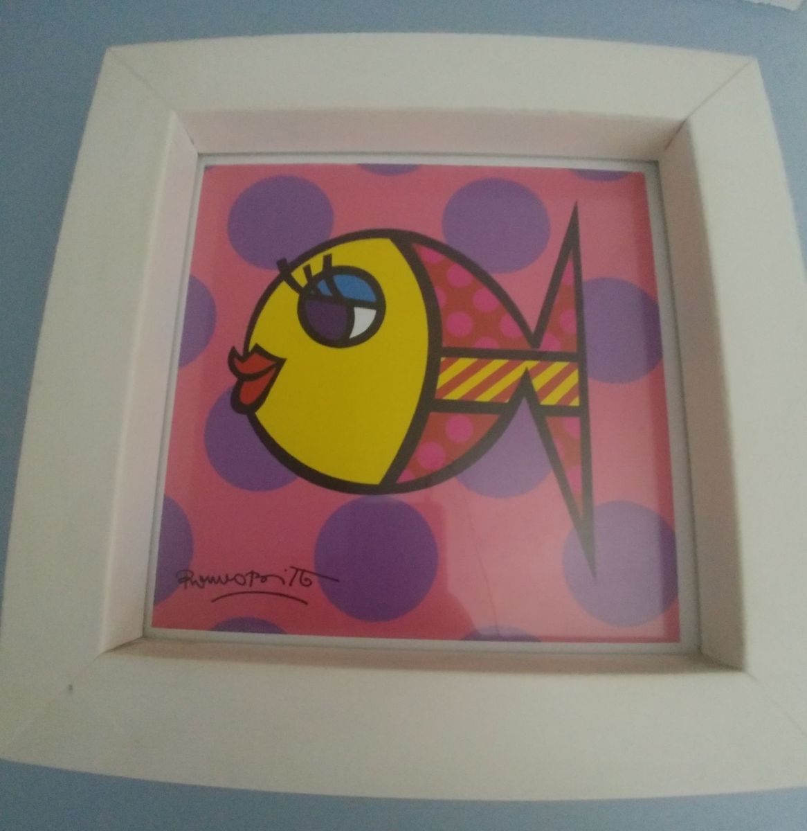 Quadro Romero Britto Peixe Item De Decora O Rei Dos Quadros Usado