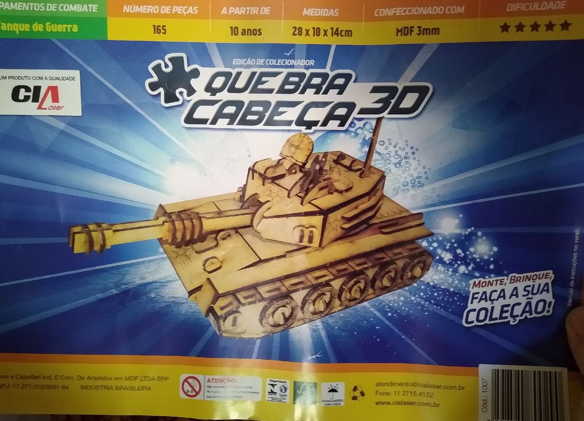 Quebra Cabe A D Tanque De Guerra Brinquedo Usado Enjoei