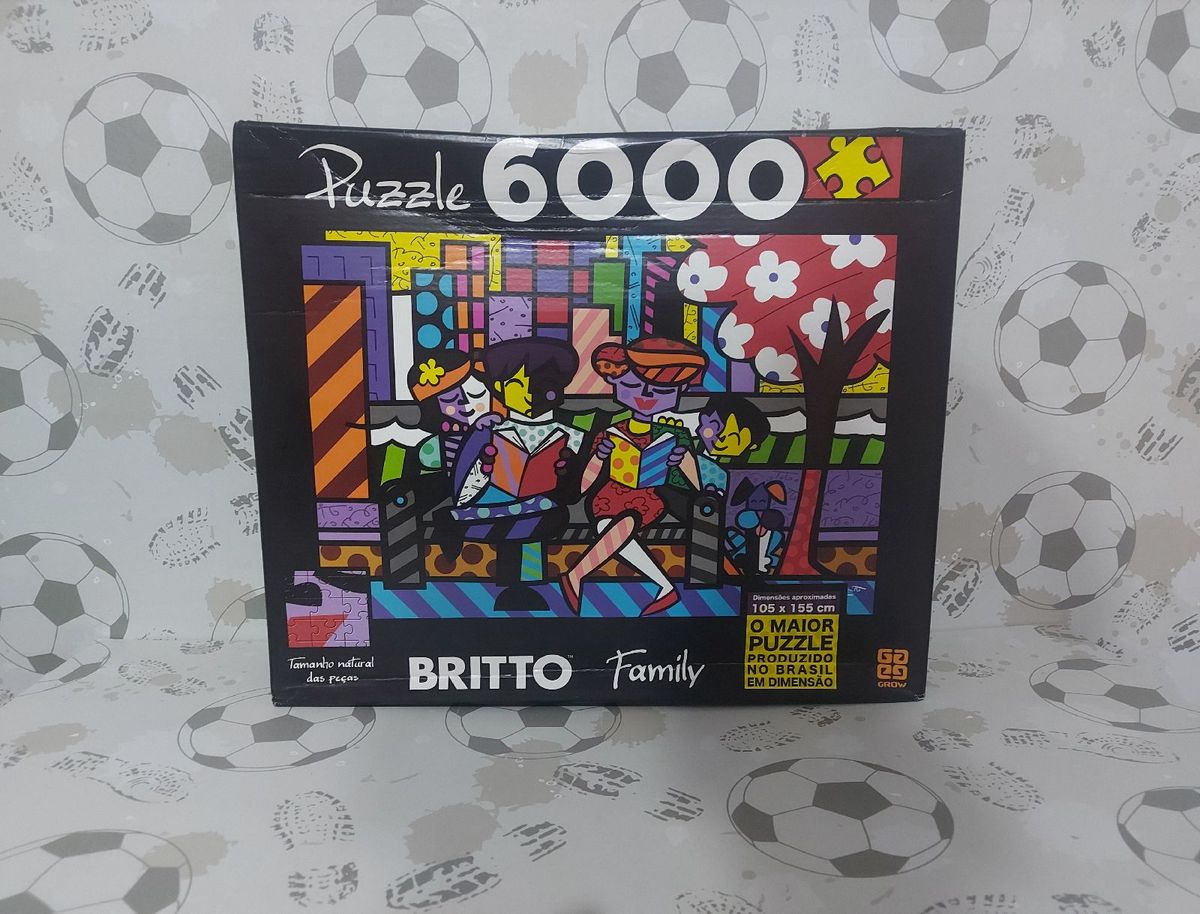 Quebra Cabeça Grow Romero Britto 6000 Peças Jogo de Tabuleiro Grow