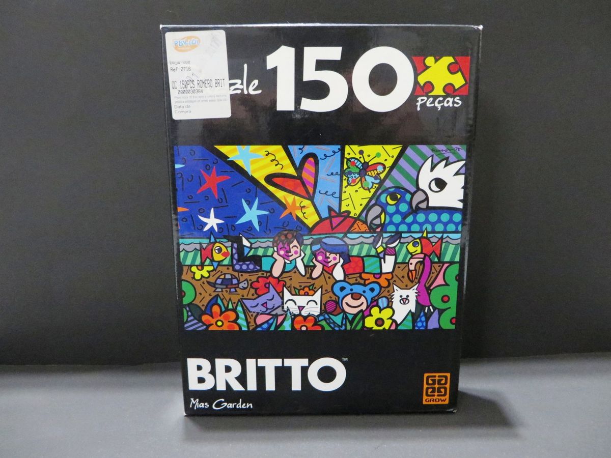 Quebra Cabe A Grow Romero Britto Mias Garden Pe As Jogo De