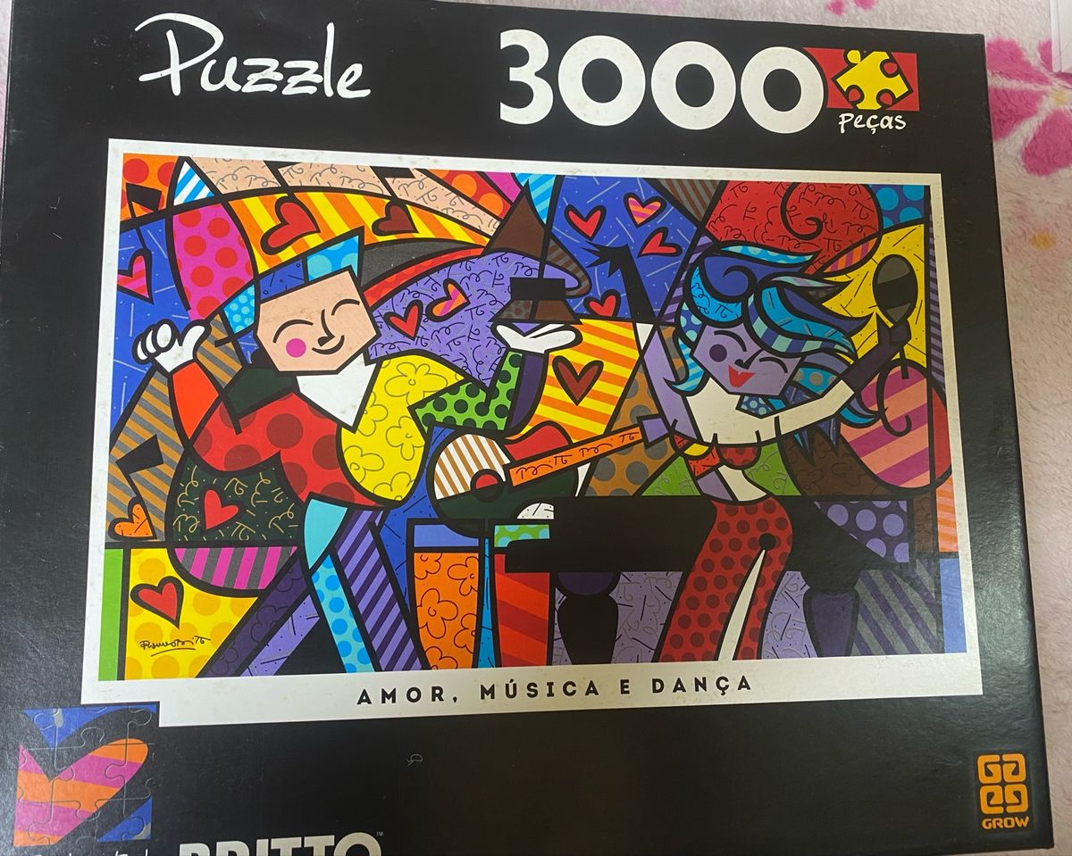 Quebra Cabe A Romero Britto Grow Jogo De Tabuleiro Grow Nunca Usado