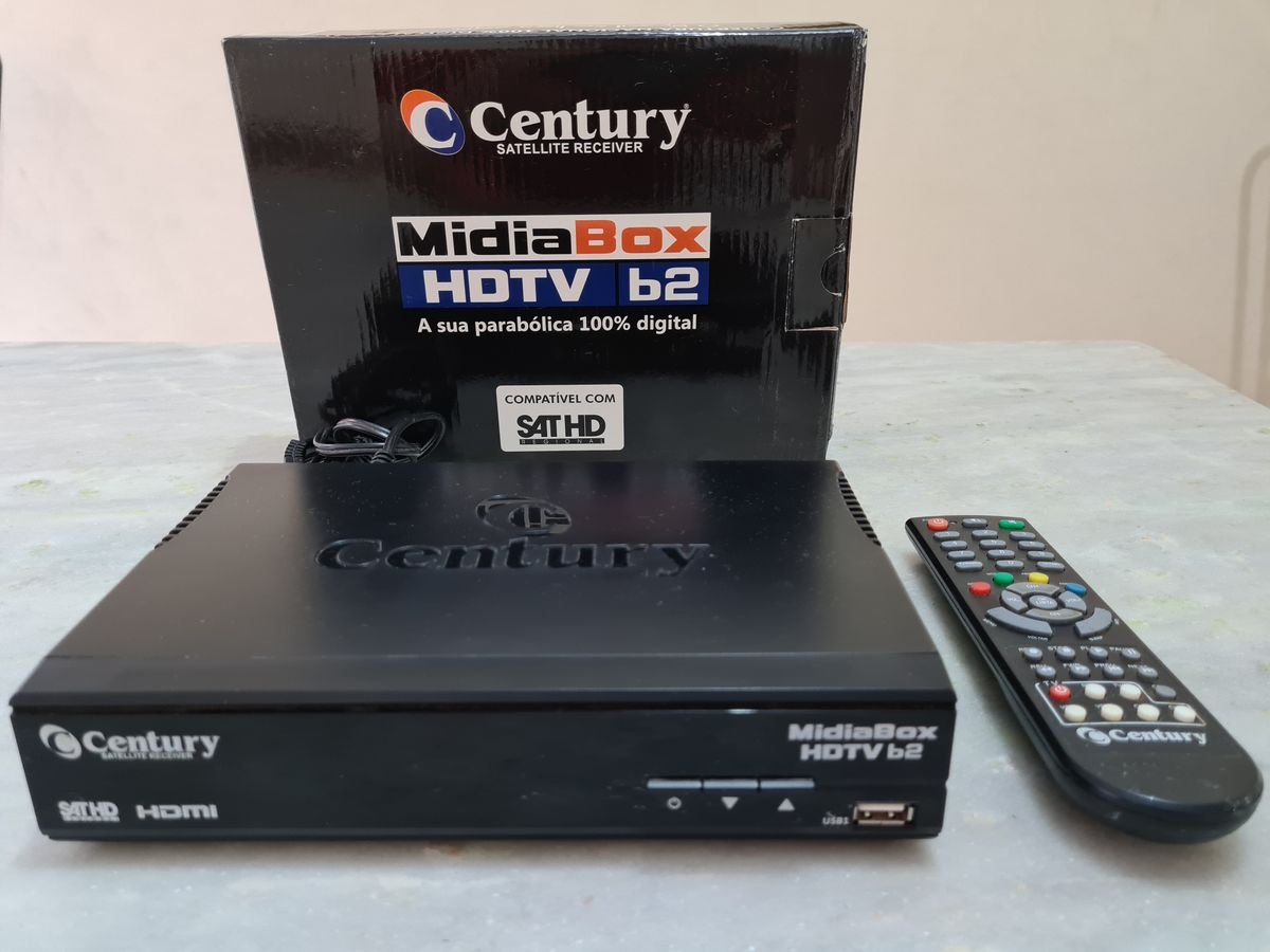 Receptor Century Midiabox B2 Hdtv Digital Antena Parabólica Canais Hd