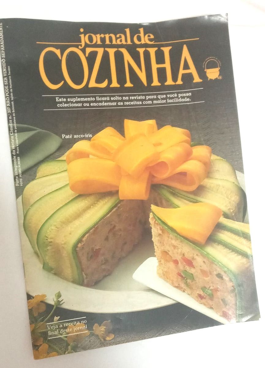 Revista Jornal de Cozinha 307 Bacalhau Patê Arco Iris Outros Livro