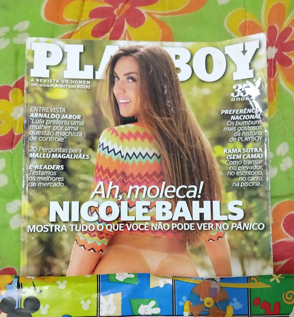 Revista Playboy Nicole Bahls P Ster Autografado Produto Vintage E