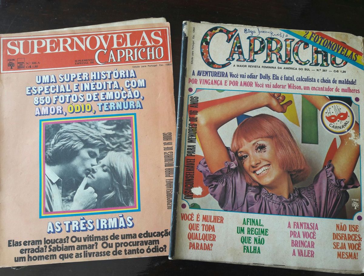 Revistas Antigas Fotonovelas Produto Vintage E Retro Capricho Usado