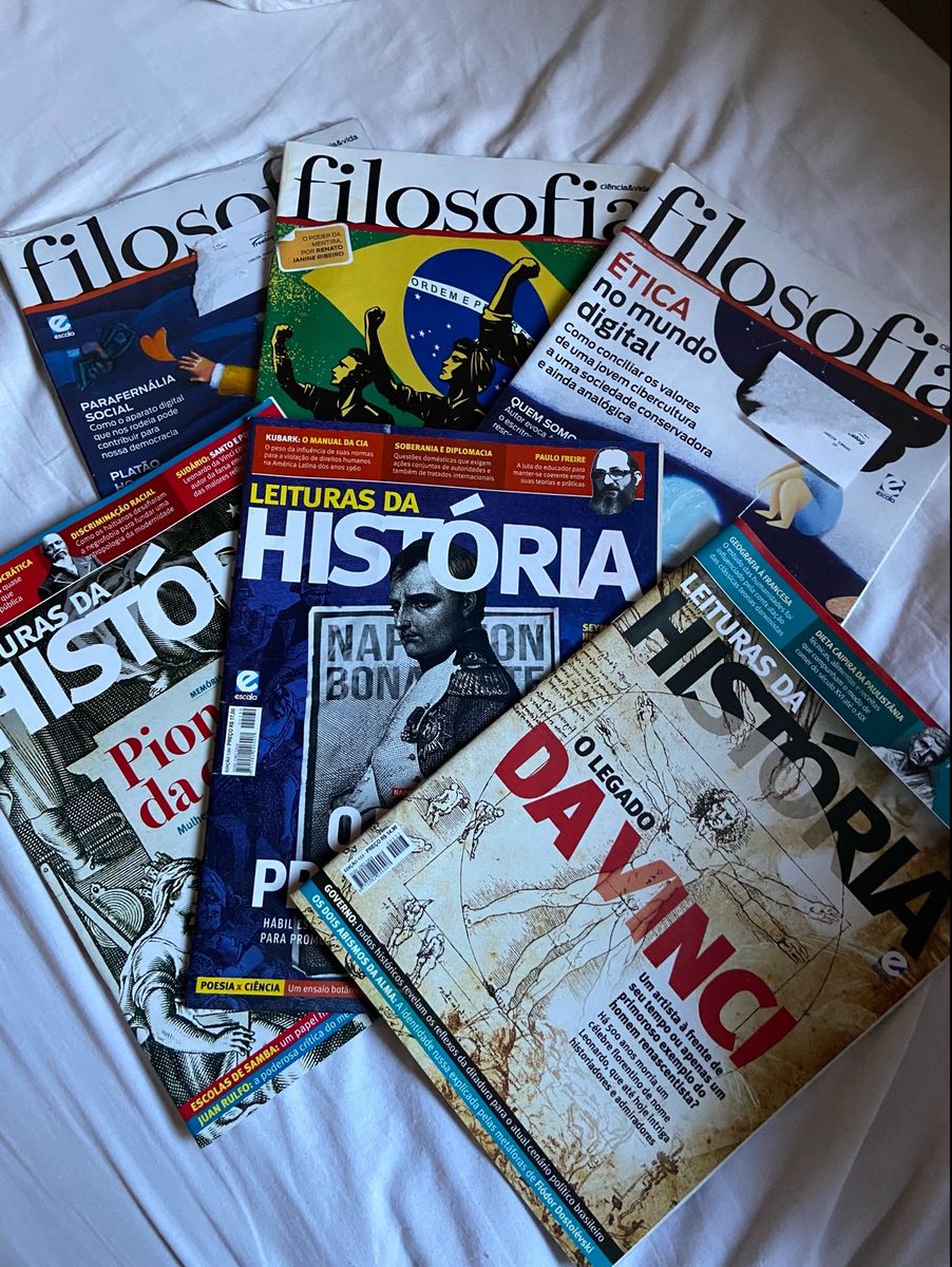 Revistas Filosofia e Leituras da História Kit 6 Edições Livro