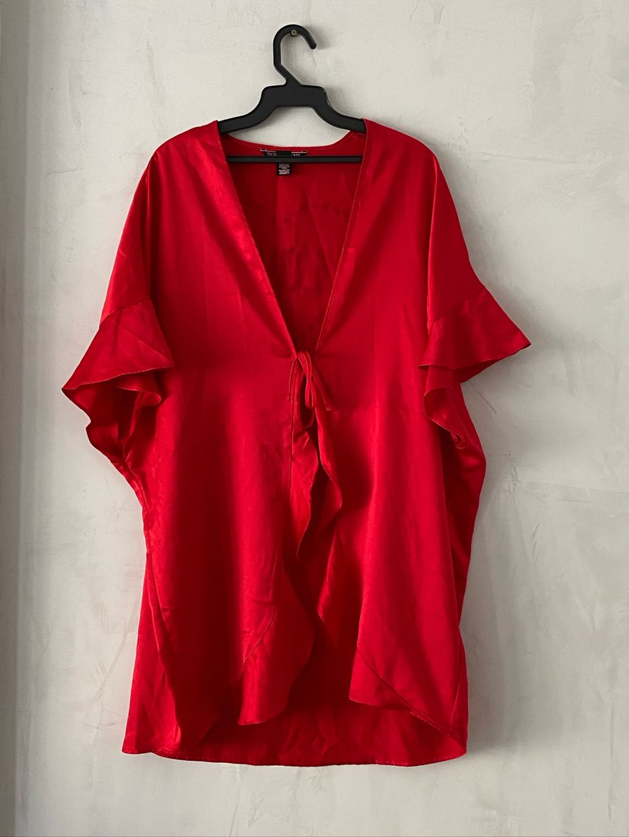 Robe Kimono Vermelho Victorias Secret Vermelho Lingerie Feminina