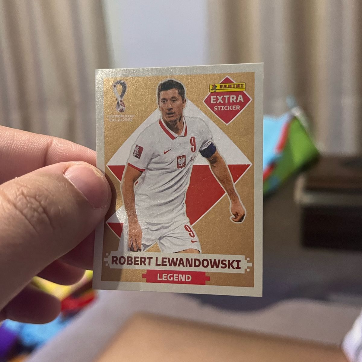 Robert Lewandowski Extra Sticker Bronze Álbum da Copa Livro Panini