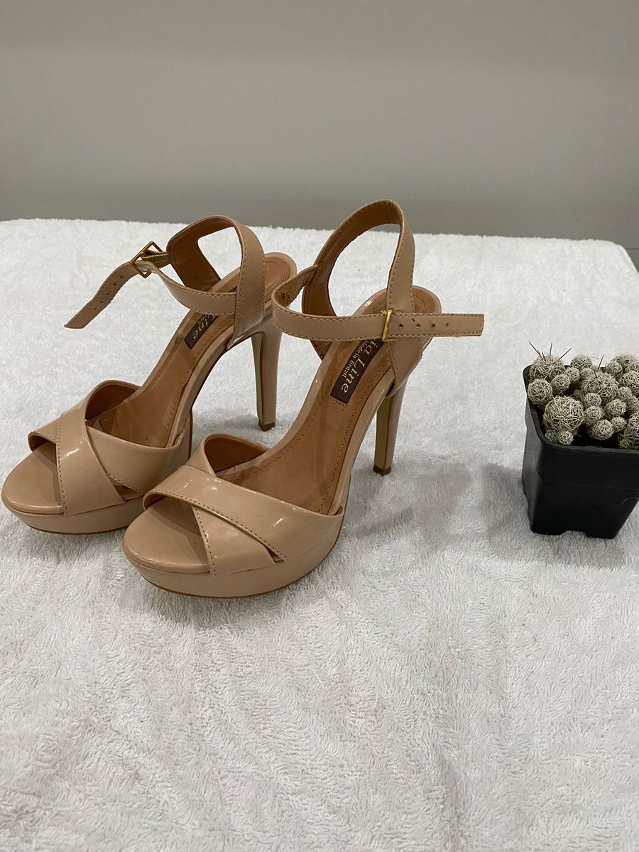 Sand Lia Nude Salto Alto Sand Lia Feminina Lia Line Usado