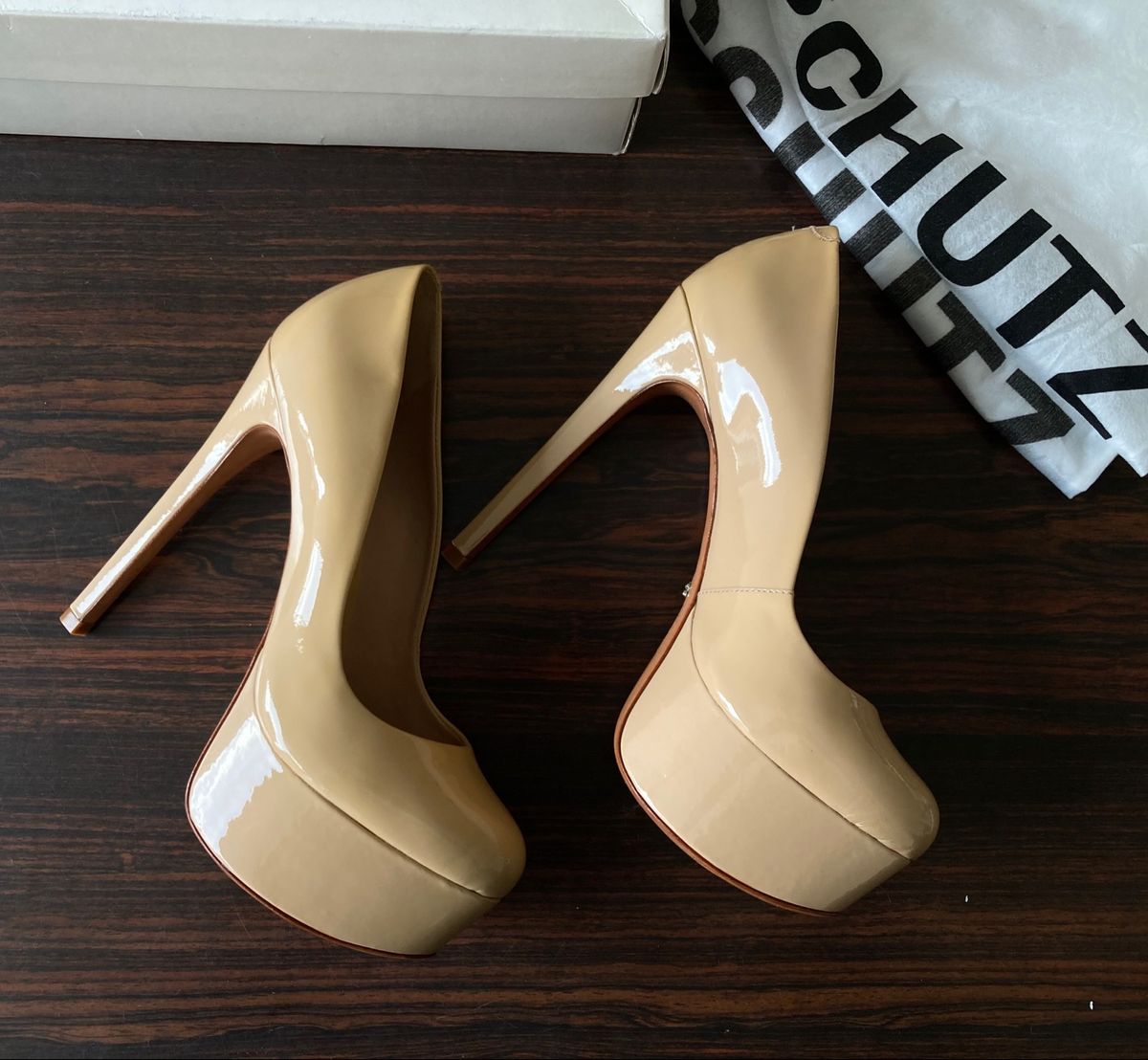 Sapato Alto Nude Sch Tz Sapato Feminino Schutz Nunca Usado