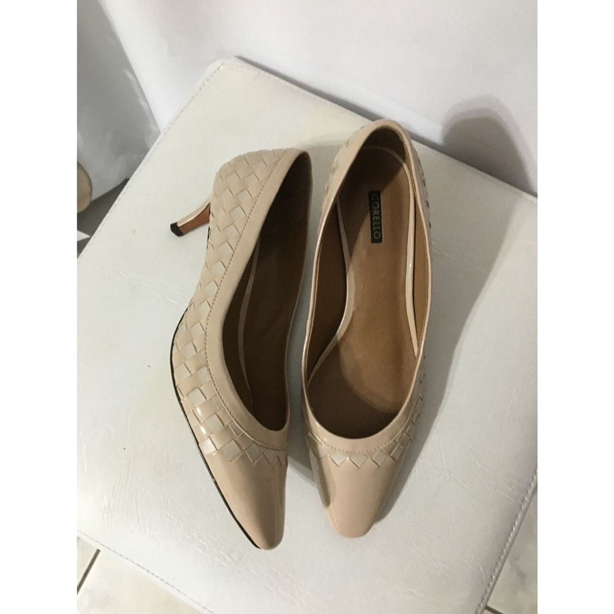 Sapato Scarpin Nude Tran Ado Sapato Feminino Corello Usado