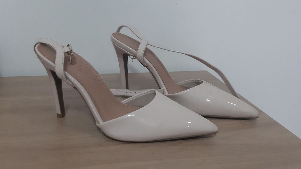 Scarpin Nude Bebece Sapato Feminino Bebece Usado Enjoei