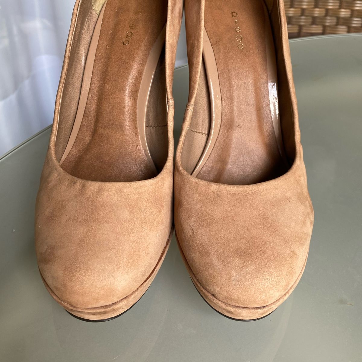 Scarpin Nude Meia Pata Sapato Feminino Prego Usado 81315367 Enjoei