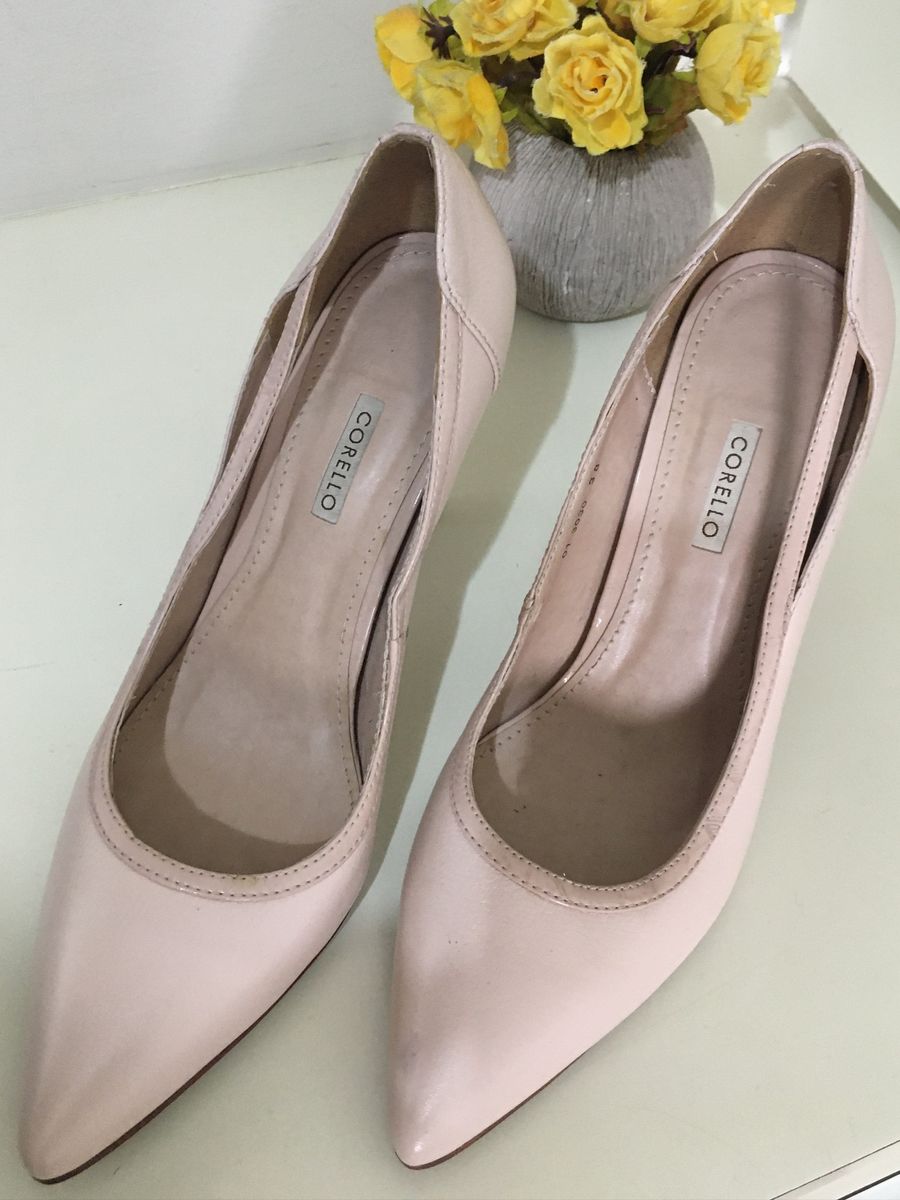 Scarpin Nude Sofisticado Sapato Feminino Corello Nunca Usado