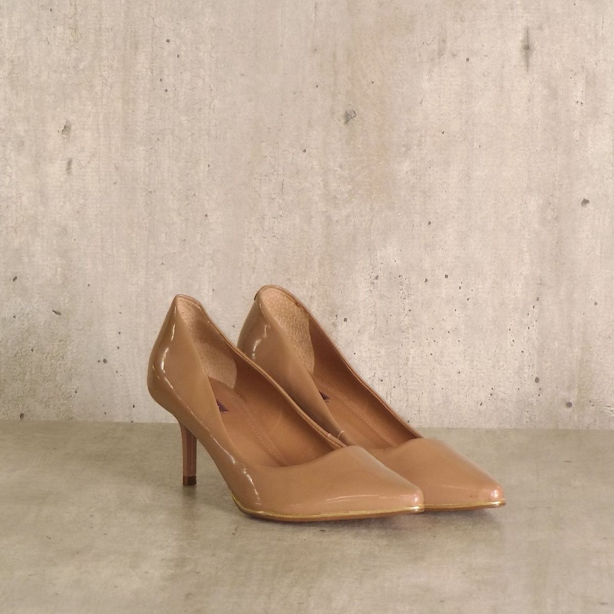 Scarpin Nude Verniz Arezzo Sapato Feminino Arezzo Usado Enjoei