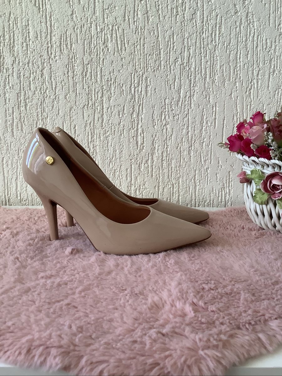 Scarpin Nude Verniz Vizzano Sapato Feminino Vizzano Nunca Usado