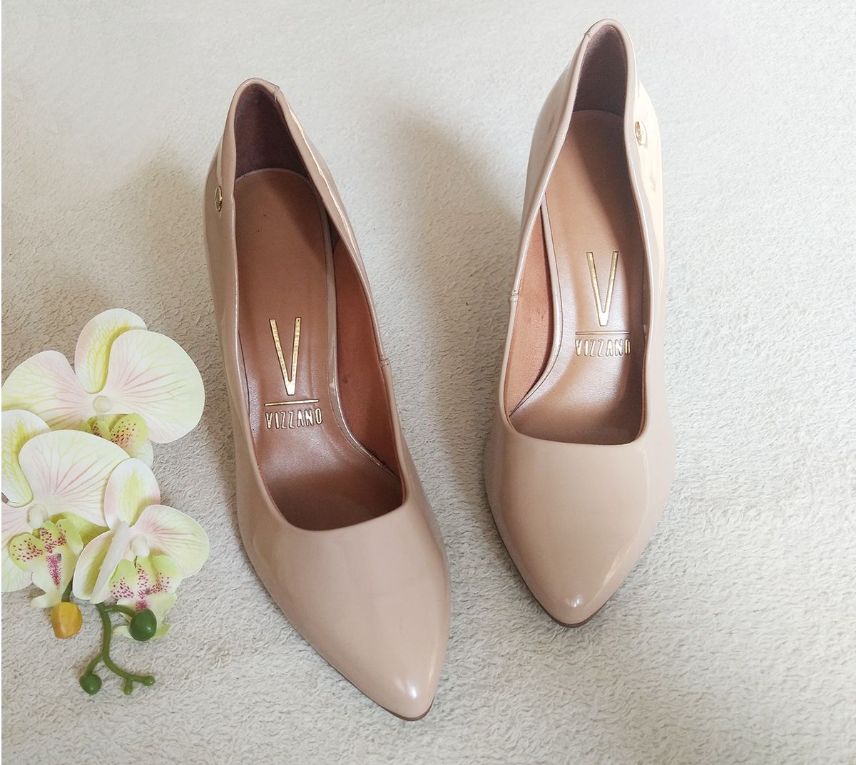 Scarpin Nude Vizzano Verniz Sapato Feminino Vizzano Usado