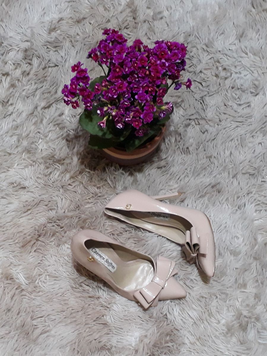 Scarpin Nude Sapato Feminino Carmen Steffens Nunca Usado