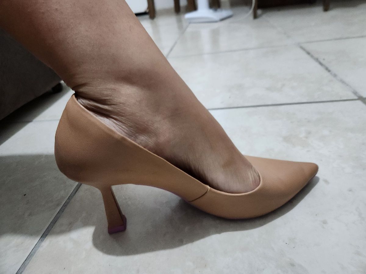 Scarpin Nude Sapato Feminino Bebecê Usado 83094524 enjoei