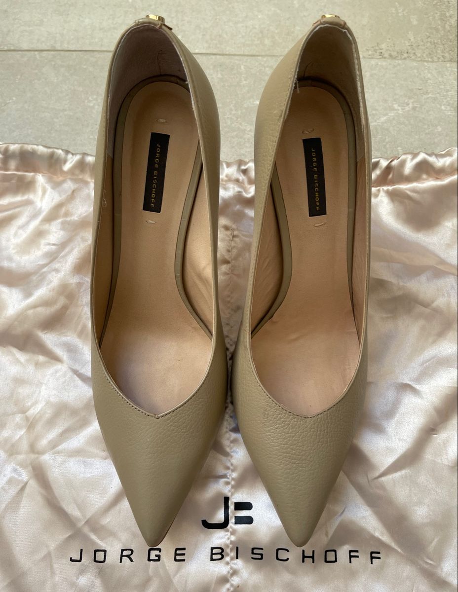 Scarpin Nude Sapato Feminino Jorge Bischoff Usado Enjoei