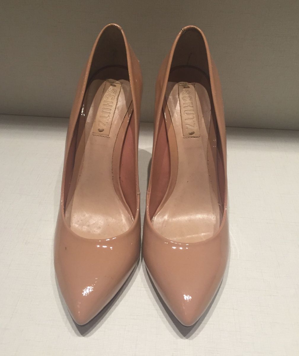 Scarpin Schutz Verniz Nude Sapato Feminino Schutz Usado Enjoei