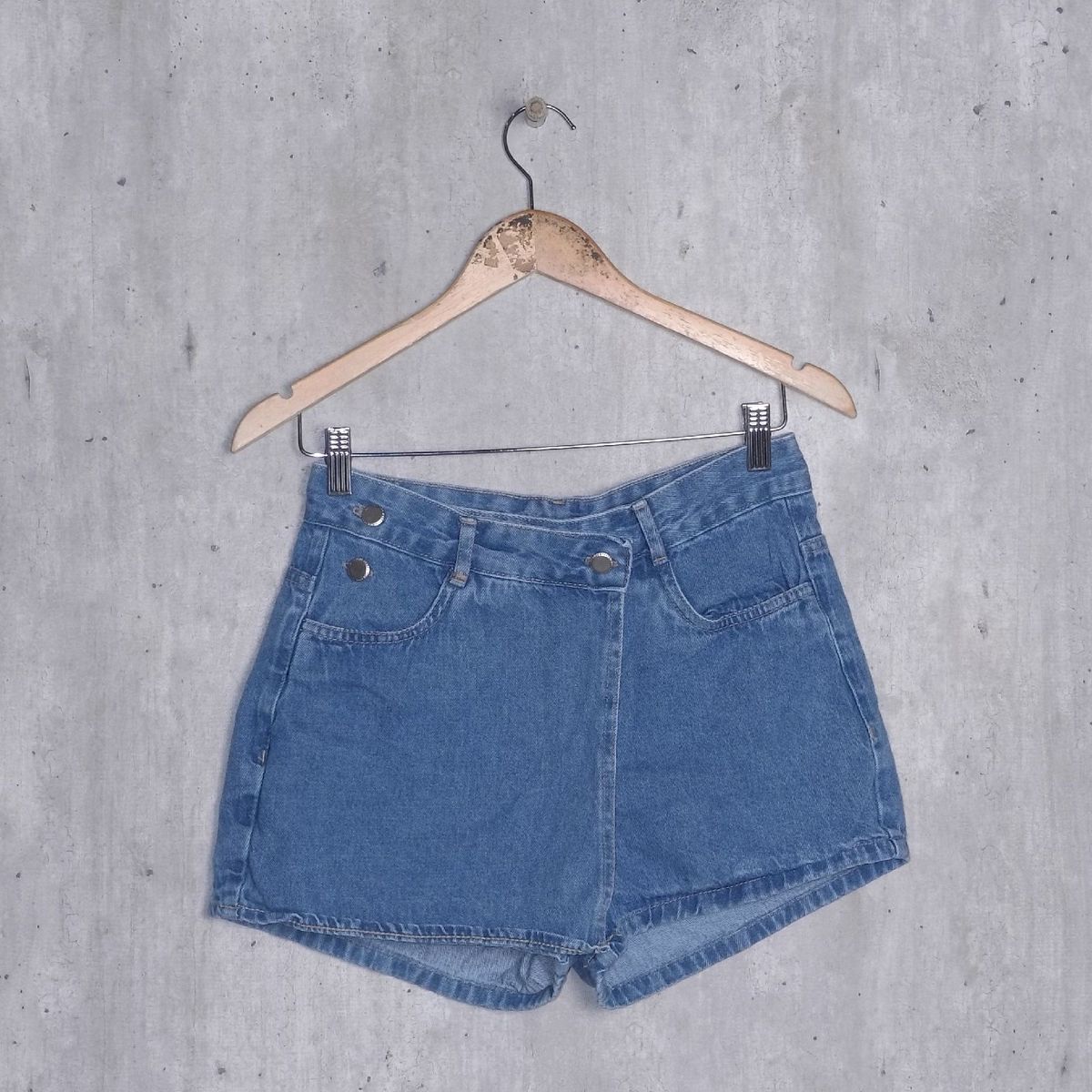 Short Saia Azul Jeans Marisa Shorts Feminino Marisa Usado 78031381