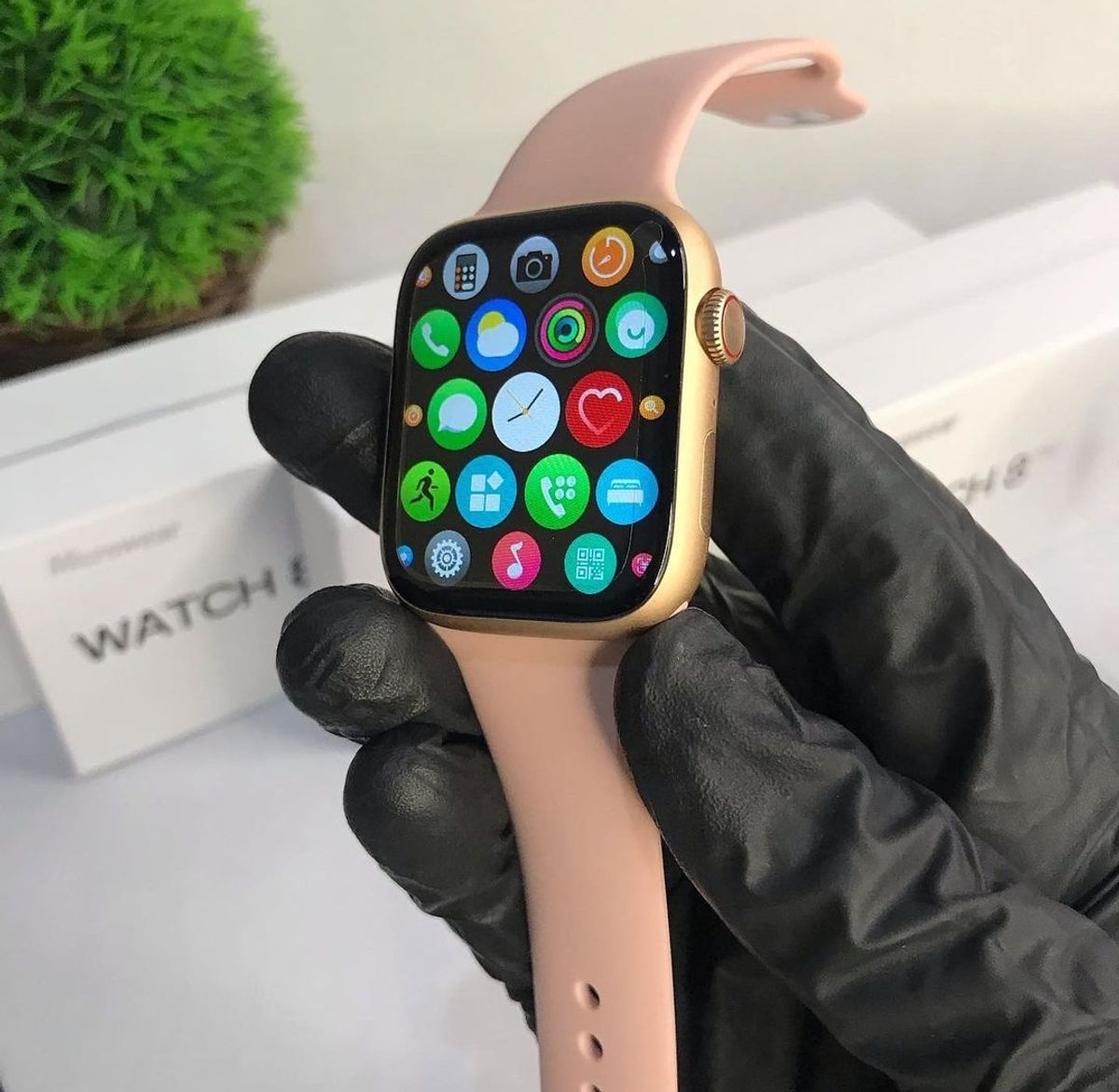 Smartwatch Iwo W28 Pro Serie 8 Rose Gold Novo Original 1x Película