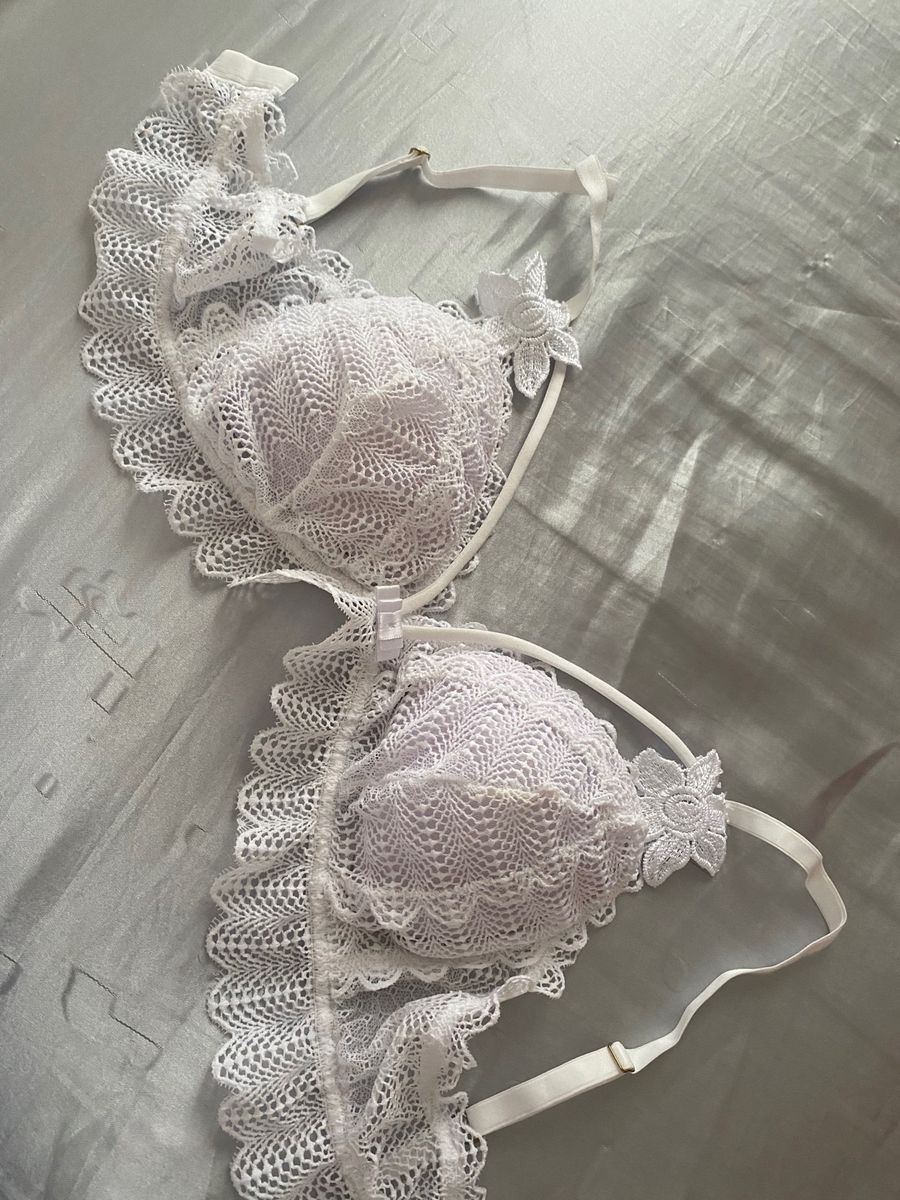 Soutian Branco Segredo Lacrado Lingerie Feminina Segredo Lacrado