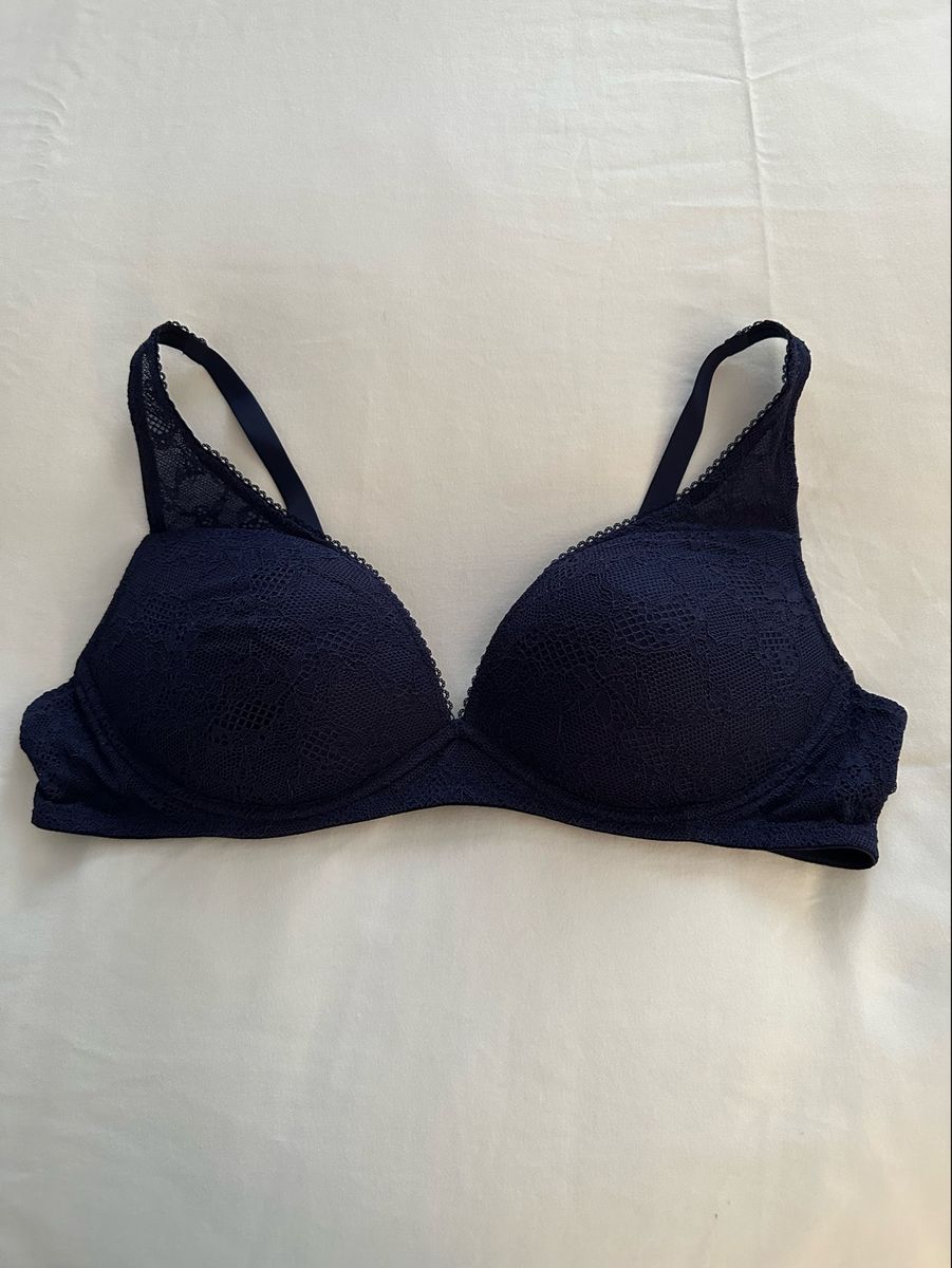 Sutiã Bojo Azul Marinho Novo Lingerie Feminina Uniqlo Nunca Usado